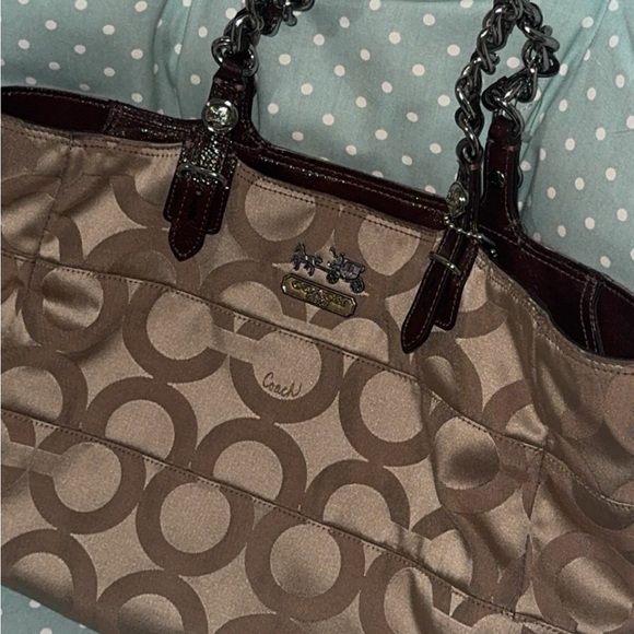 Coach Brown Signature Tote Bag - Picture 1 of 5